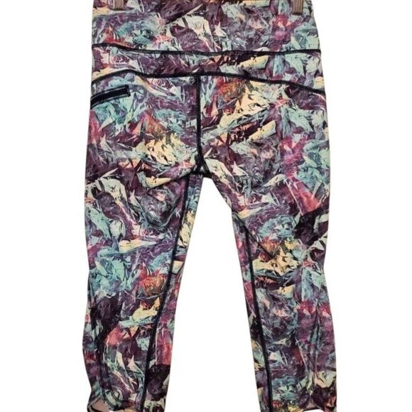 LULULEMON ATHLETICA Top Speed Crop in Iridescent Multi Size 6 - Picture 8 of 9